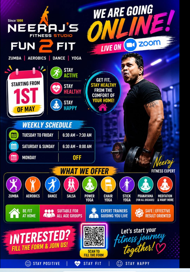 Neeraj's Fun2Fit promotional artwork